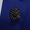 Black Floral Lapel Pin