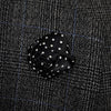 Black Floral Lapel Pin