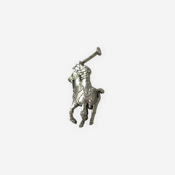 Silver Polo Lapel Pin