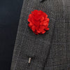 Red Flora Lapel Pin