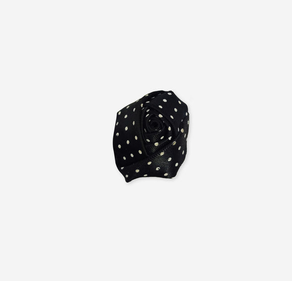 Black Floral Lapel Pin