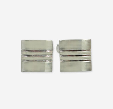 Silver Cut Cufflink