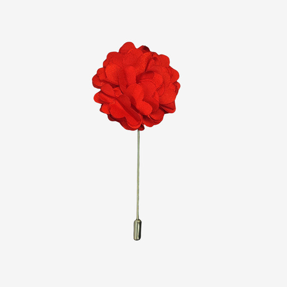 Red Flora Lapel Pin