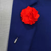 Red Flora Lapel Pin