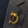 Gold Dragon Lapel Pin