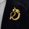 Gold Dragon Lapel Pin