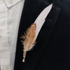 White Peacock Lapel Pin