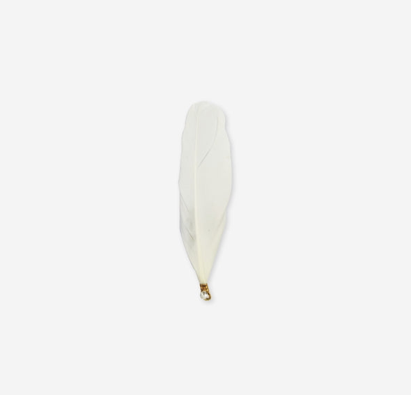 White Leaf Lapel Pin