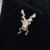 Silver Markhor Lapel Pin