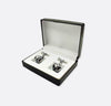 Silver Glitter Cufflink