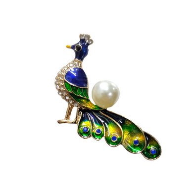 peacock lapel pins