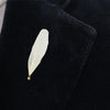 White Leaf Lapel Pin